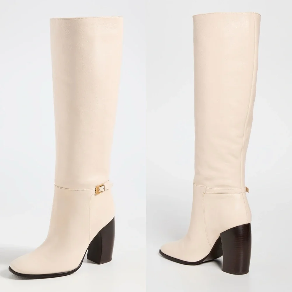 Tory Burch Banana Heel Buckle Boots